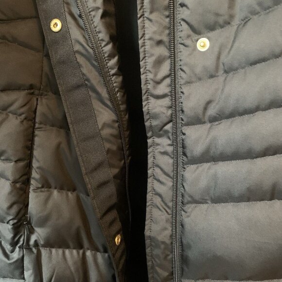 Lands' End Women’s Long Black Down Puffer Coat Jacket Small 6-8 - Picture 4 of 11